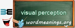 WordMeaning blackboard for visual perception